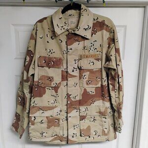 US Military Combat Jacket Med. Long Chocolate Chip Camo USMC Shirt Army Surplus